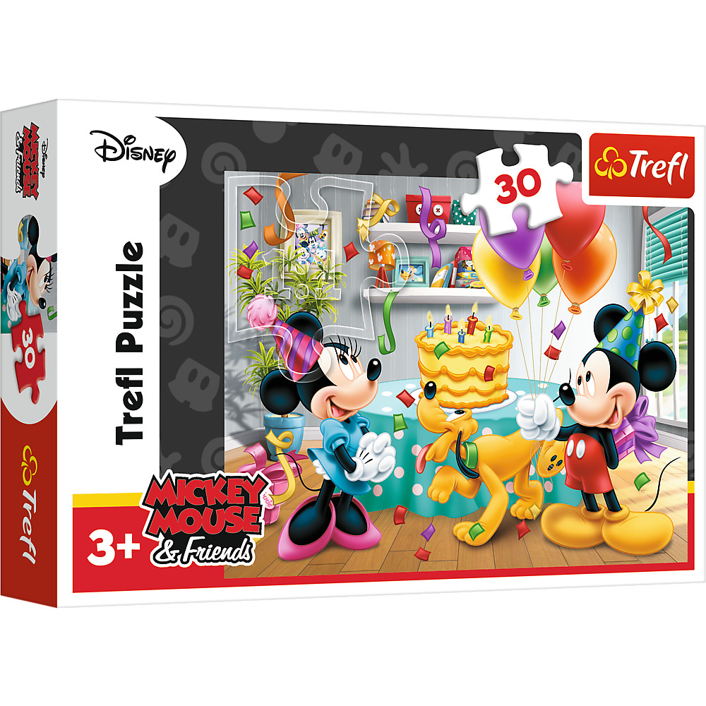 1_TRF18211 Puzzle da 30 Pezzi - Mickey: Torta di Compleanno - immagine 1