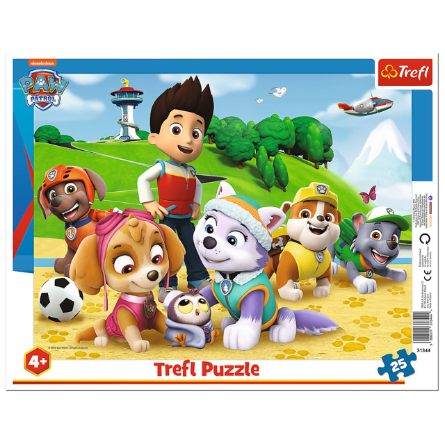 1_TRF31344 Puzzle da 25 Pezzi con Cornice - Paw Patrol: Seguendo una Traccia - immagine 1