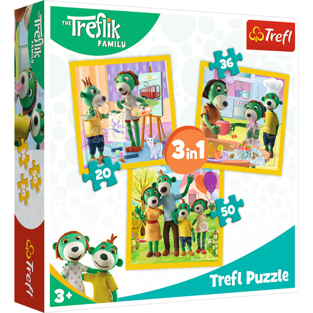 1_TRF34850 3 Puzzle in 1 - Treflikow: Insieme è Divertente - immagine 1