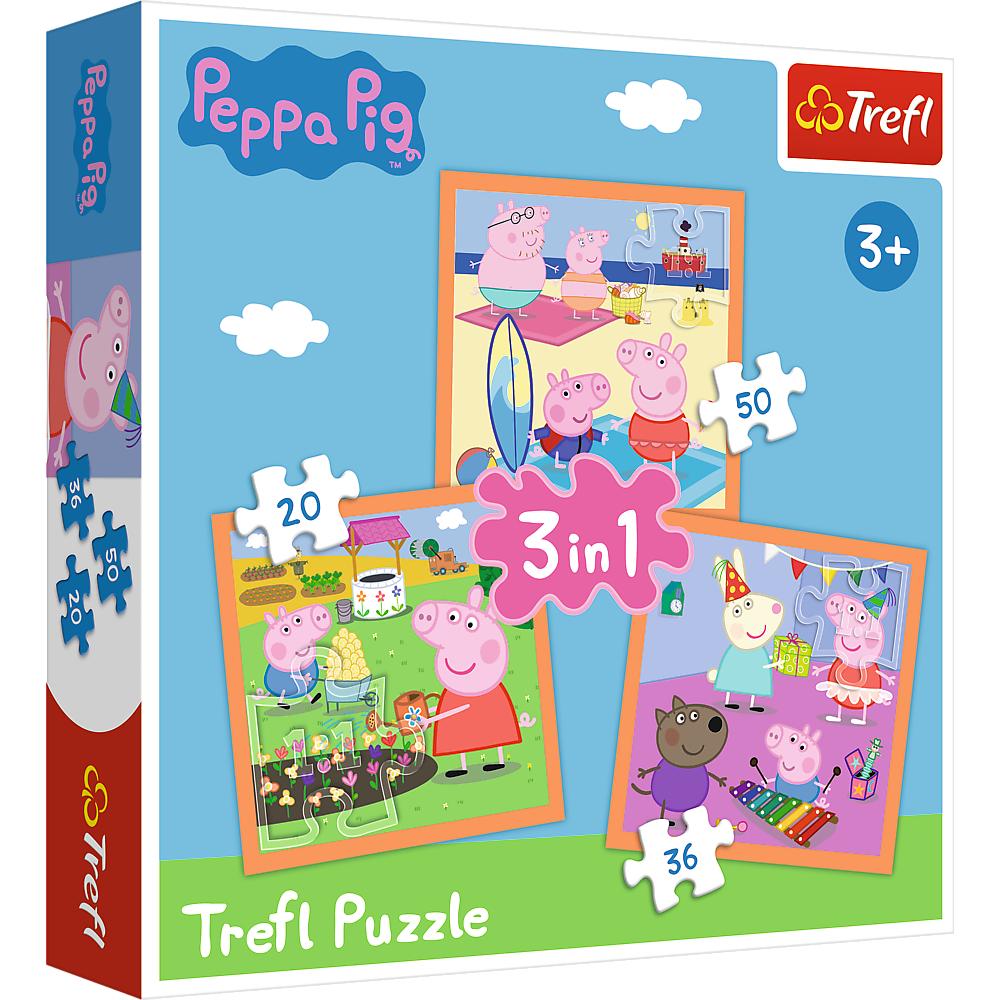 1_TRF34852 3 Puzzle in 1 - Peppa Pig - immagine 1