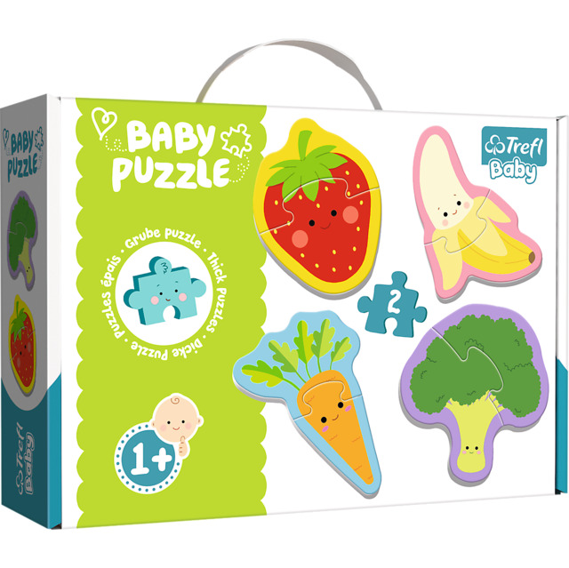 1_TRF36076 4 Puzzle in 1 Sagomato - Baby Classic: Frutta e Verdura - immagine 1