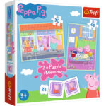 2 Puzzle in 1 + Memos - Peppa Pig: La Giornata di Peppa