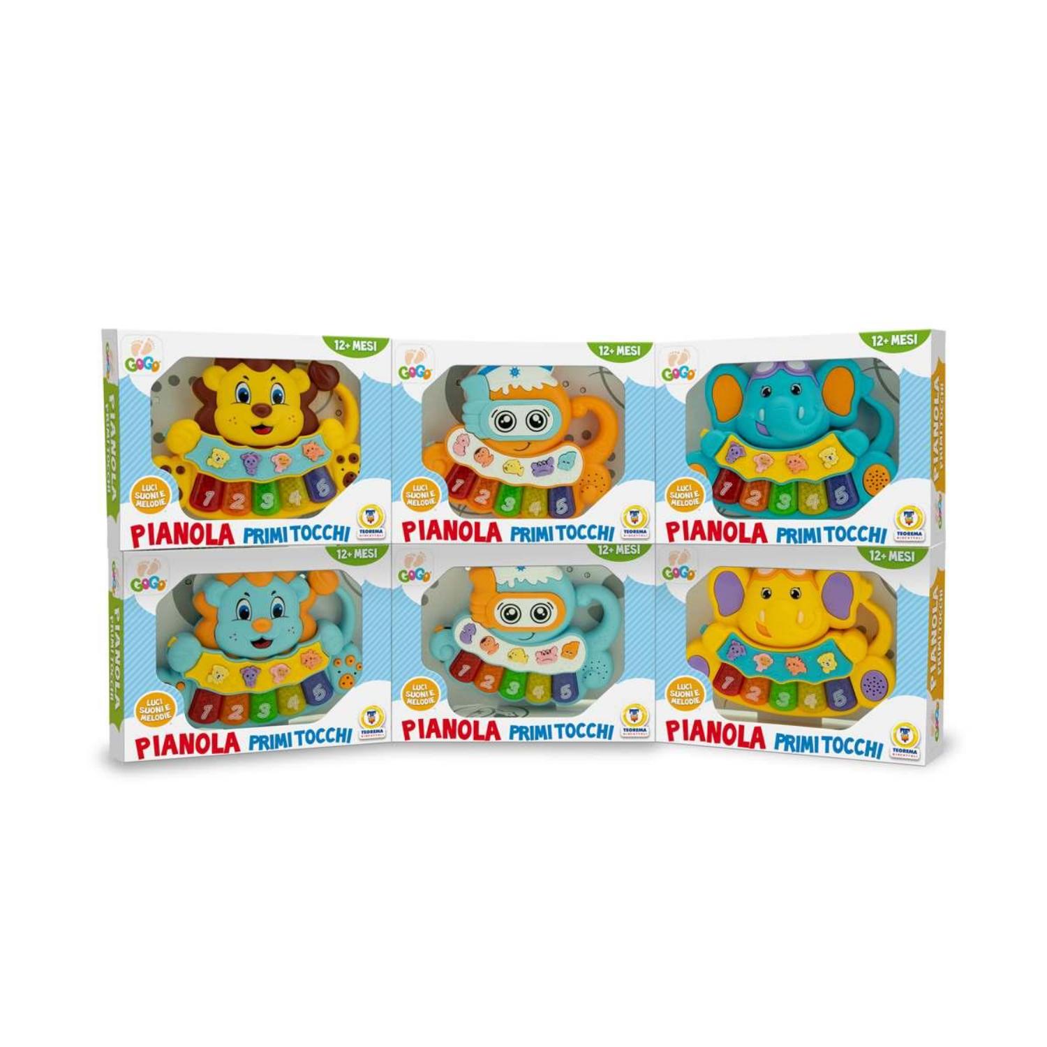 1_TRM66163 GOGO - PIANOLA PRIMI TOCCHI ANIMALI 3 ASS - immagine 1