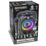 Amplificatore Wireless con Display, Microfono e Luci RGB