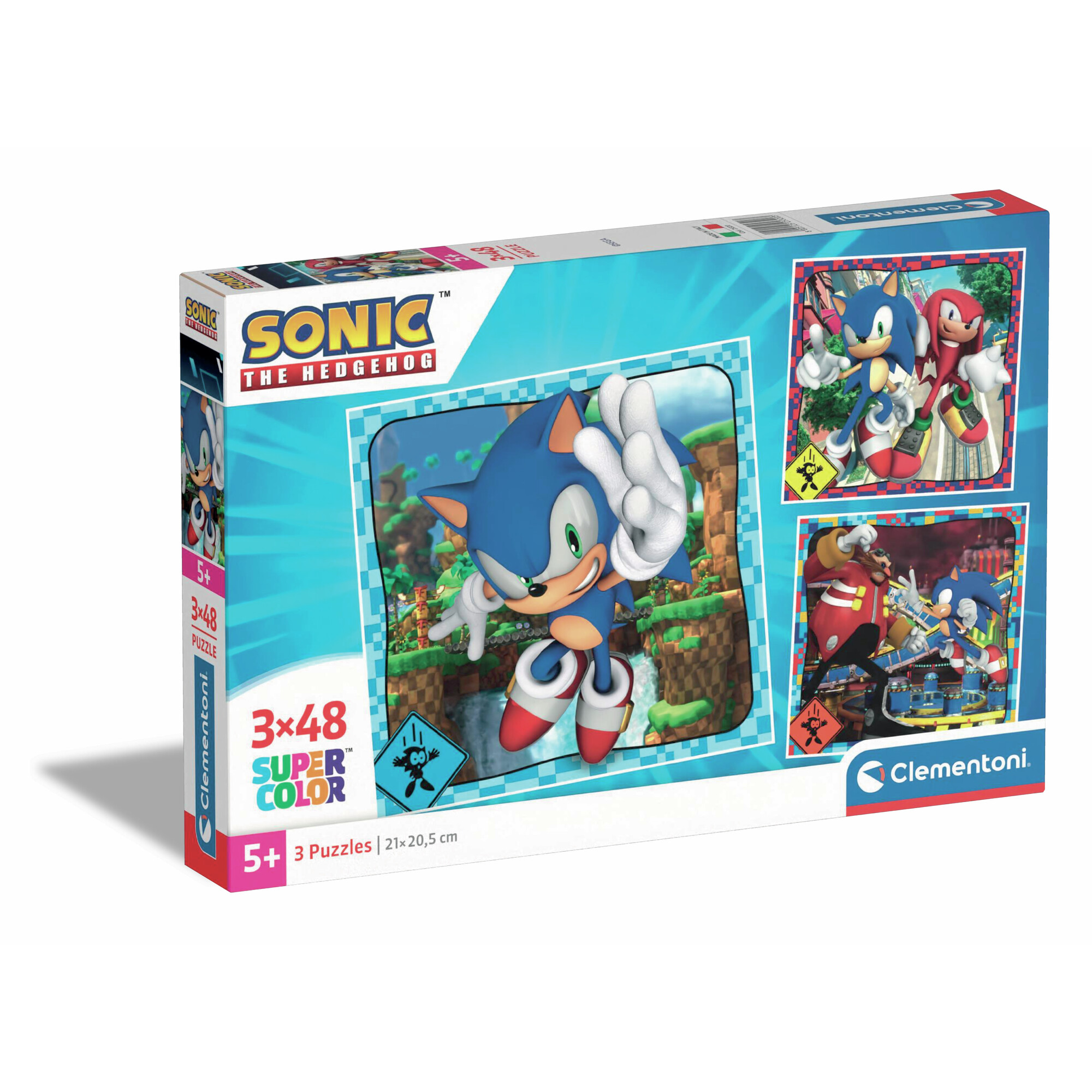 2_CLM25320 3 Puzzle da 48 Pezzi - Sonic - immagine 1