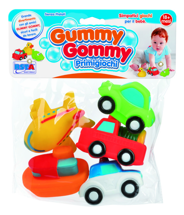 2_RST10419 Gummy Gommy - Busta Veicoli 5 Pezzi - immagine 1