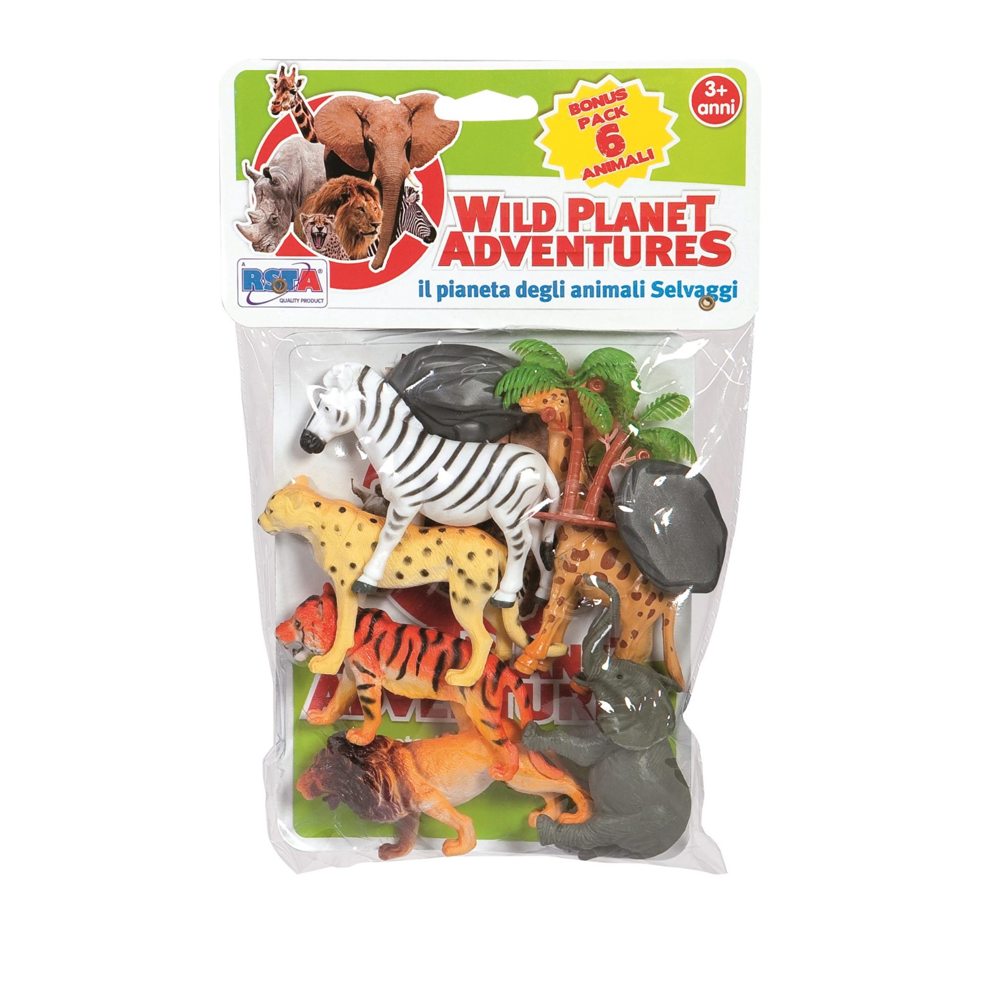 2_RST9286 Wild Planet Adventures - Animali della Savana Pack 6 Animali - immagine 1