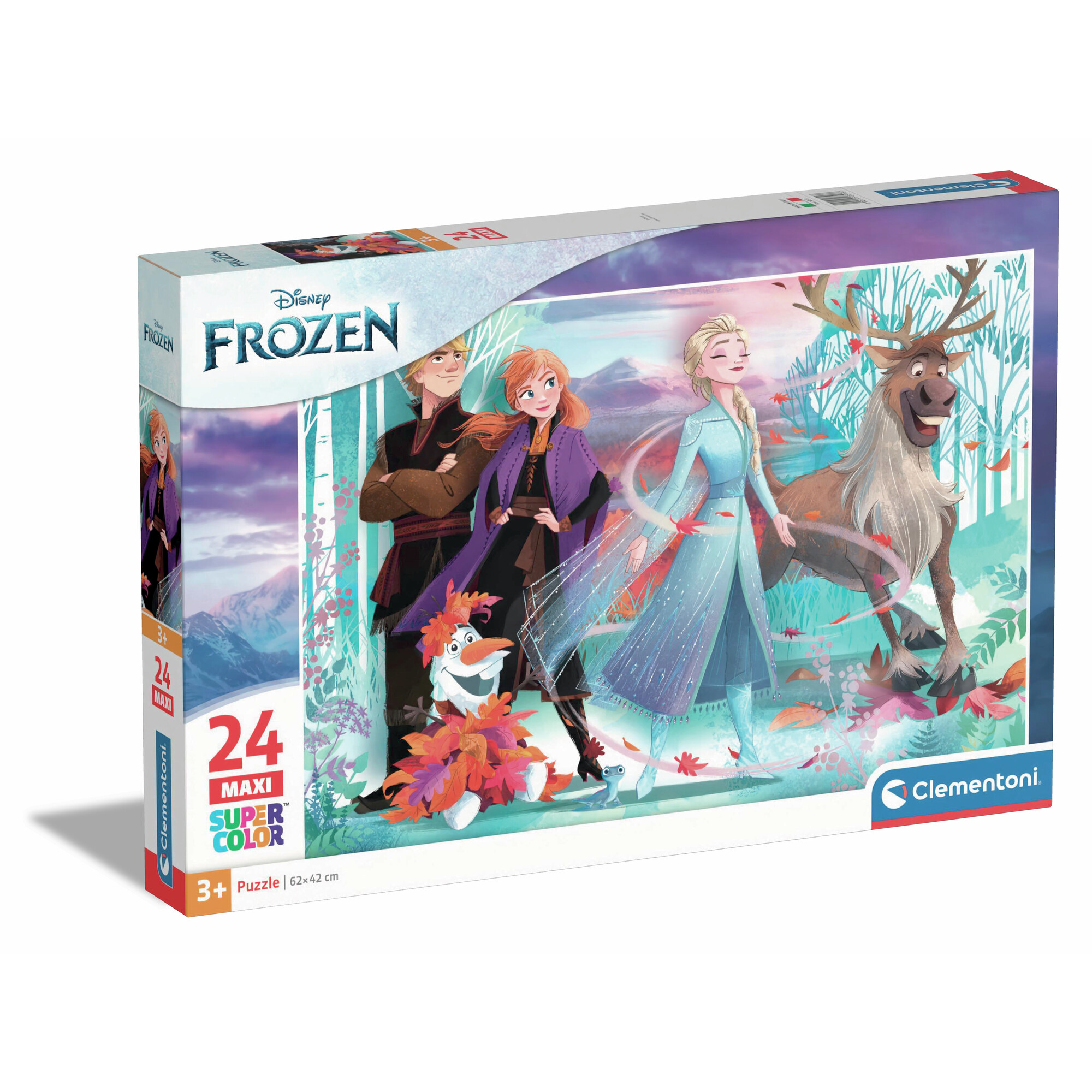 3_CLM28513 Puzzle da 24 Pezzi Maxi - Supercolor: Frozen 2 - immagine 1
