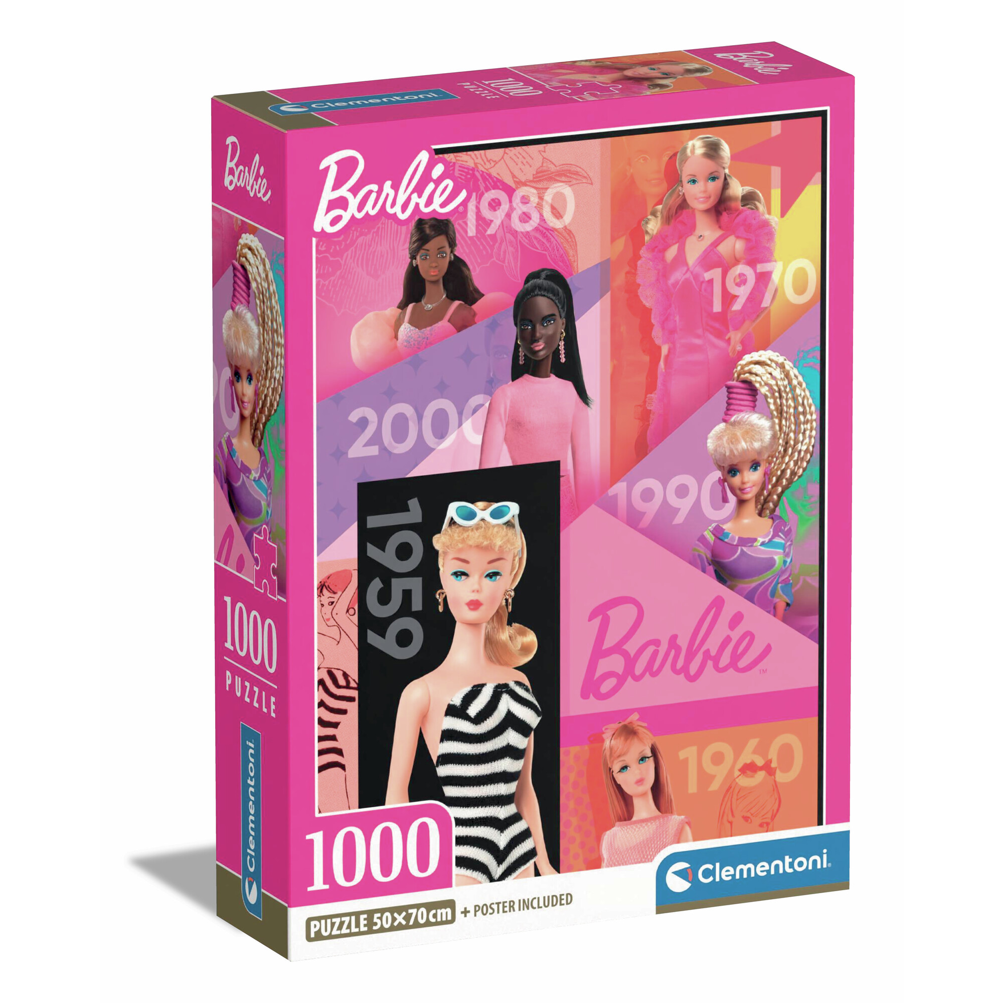 3_CLM39806 Puzzle da 1000 Pezzi - Barbie 65 Anni - immagine 1