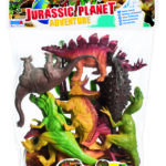 Jurassic planet adventure - busta dinosauri 8 pezzi