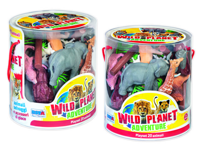 3_RST10996 Wild planet adventure - cilindro 20 animali selvaggi - immagine 1