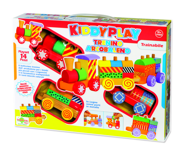 3_RST8350 Kiddy play - trenino arcobaleno legno - immagine 1