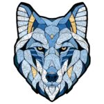 Puzzle da 140 Pezzi Sagomato in Legno - Lupo (S) con Box in Legno - immagine 4