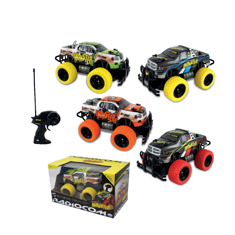 4_ODS40650 Radiocom - Pick Up Monster Auto Scala 1:18,RC 27 MHzcon paraurti, ruote coloratebatterie non incluse - immagine 1