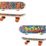 Skateboard legno 43x13 cm - 2 disegni assortiti