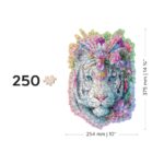 Puzzle da 250 Pezzi Sagomato in Legno - Mystic Tiger - immagine 3