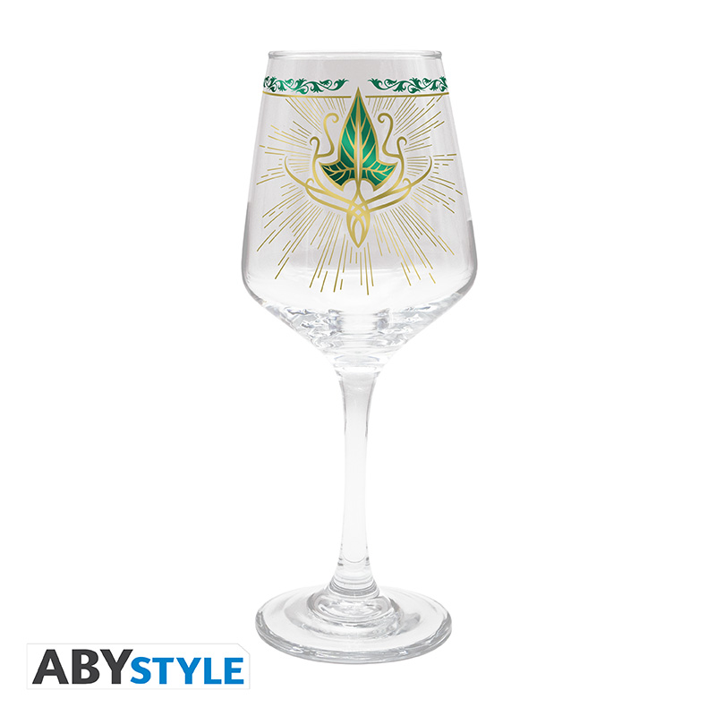 ABYVER314 LORD OF THE RINGS - Stemmed glass - "Lorien Leaf" - immagine 1