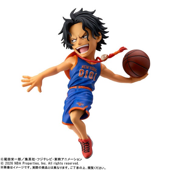 ANX10002 -- 000 (35981) One Piece x NBA World Collectable Figure - Ace (New York Knicks) Limited Edition - immagine 1