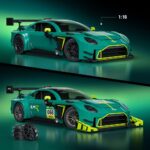 Hot Wheels Elite Mattel Brick Shop Building Set 1/16 '24 Aston Martin Vantage GT3 - immagine 4