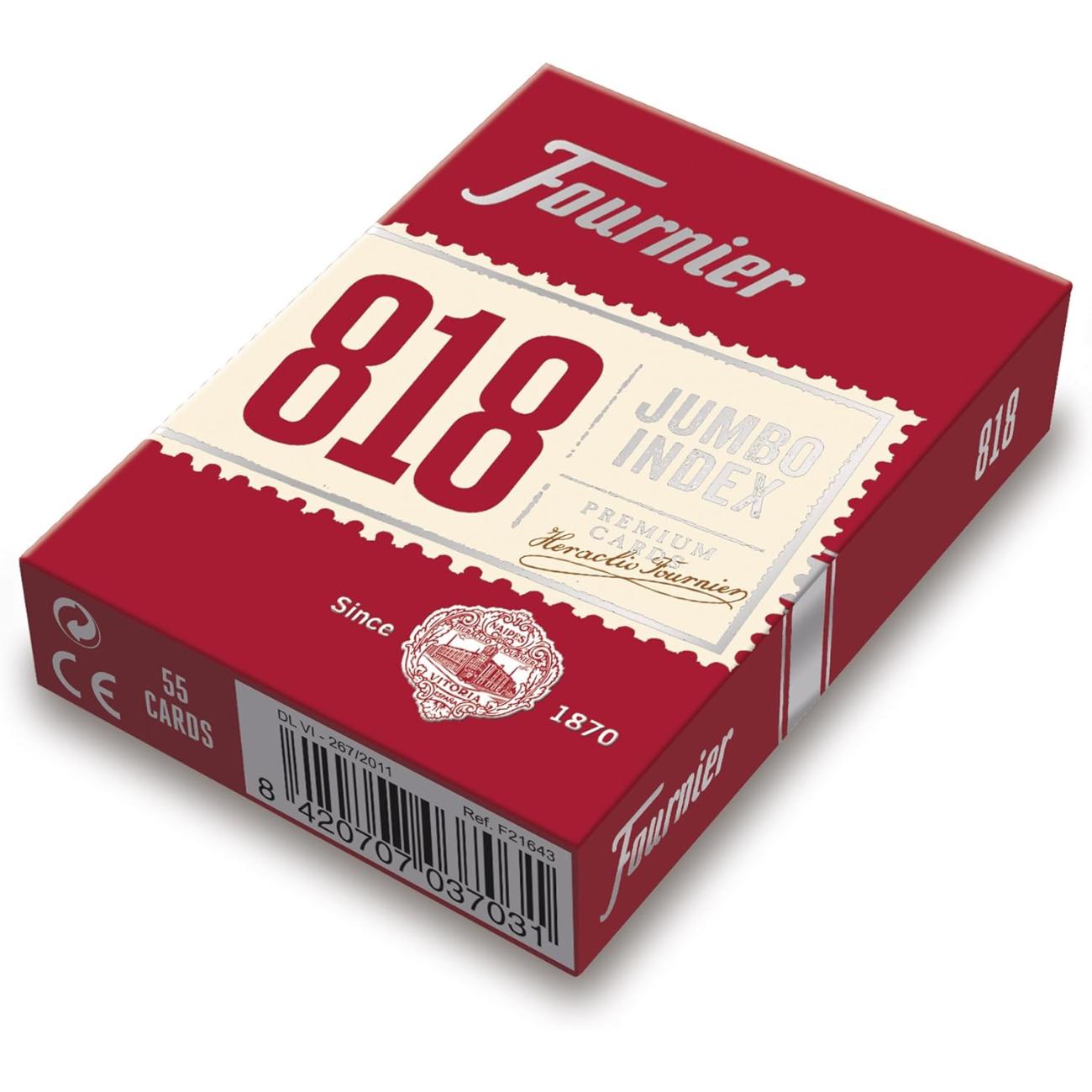 BCL10023377 Fournier - Carte Formato Poker Nº 818 - Red / Blue Ast. - immagine 1
