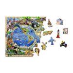 Puzzle da 1000 Pezzi in Legno - Animal Kingdom Map - immagine 2