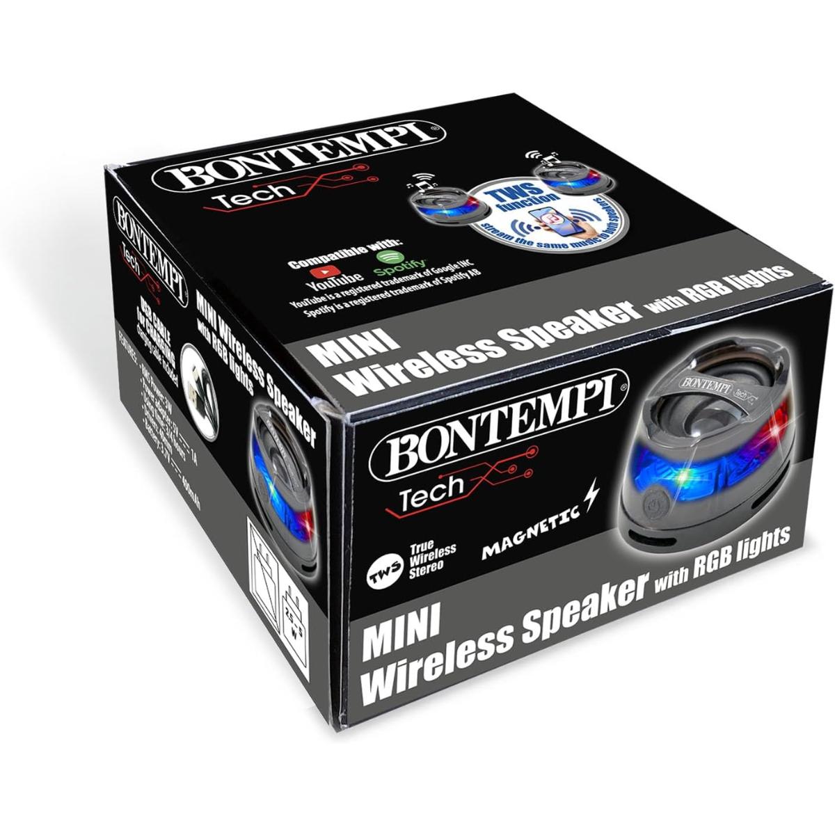 BNT490120 Mini Speaker Magnetico Effetti Luminosi Funzione TWS - immagine 1