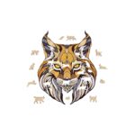 Puzzle da 80 Pezzi Sagomato in Legno - Lince (S) con Box in Legno - immagine 3