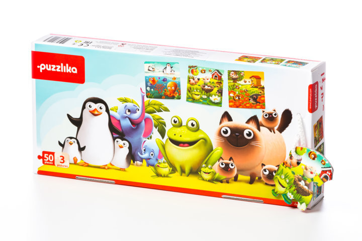 CBK12985 3 Puzzle in 1 - Puzzlika: I Miei Animali Preferiti - immagine 1