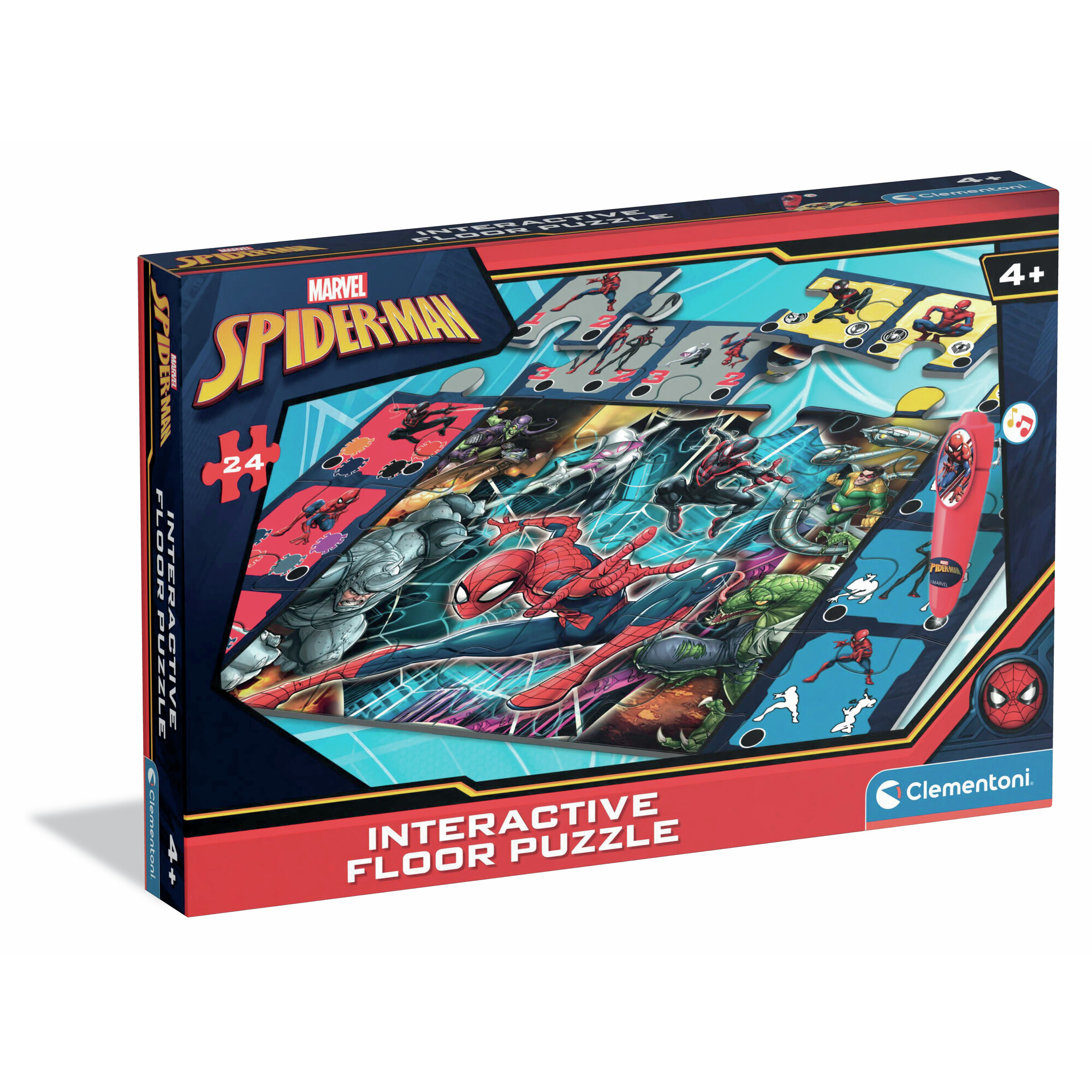 CLM16497 Puzzle da 24 Pezzi Interattivo da Pavimento - Spider-man - immagine 1