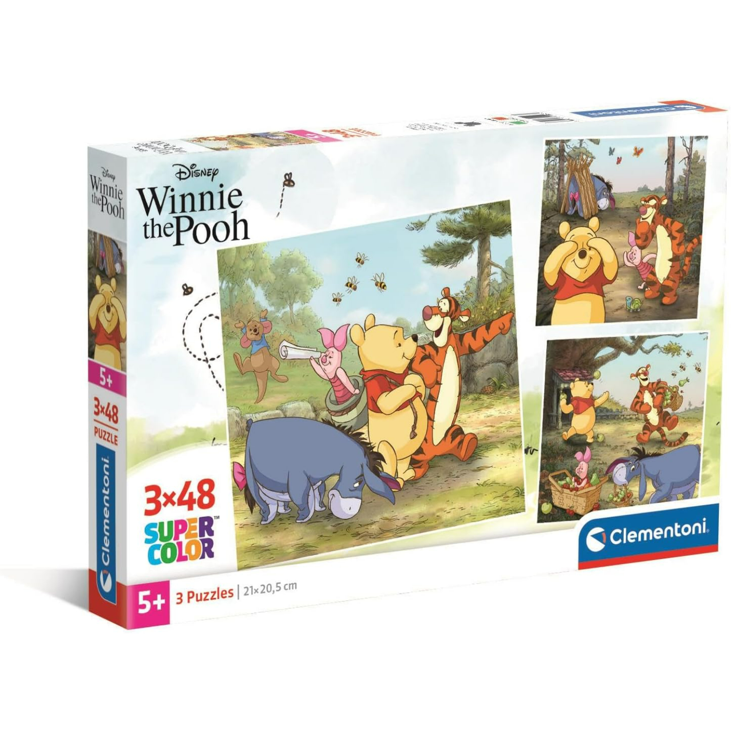 CLM25063 3 Puzzle da 48 Pezzi - Winnie the Pooh - immagine 1