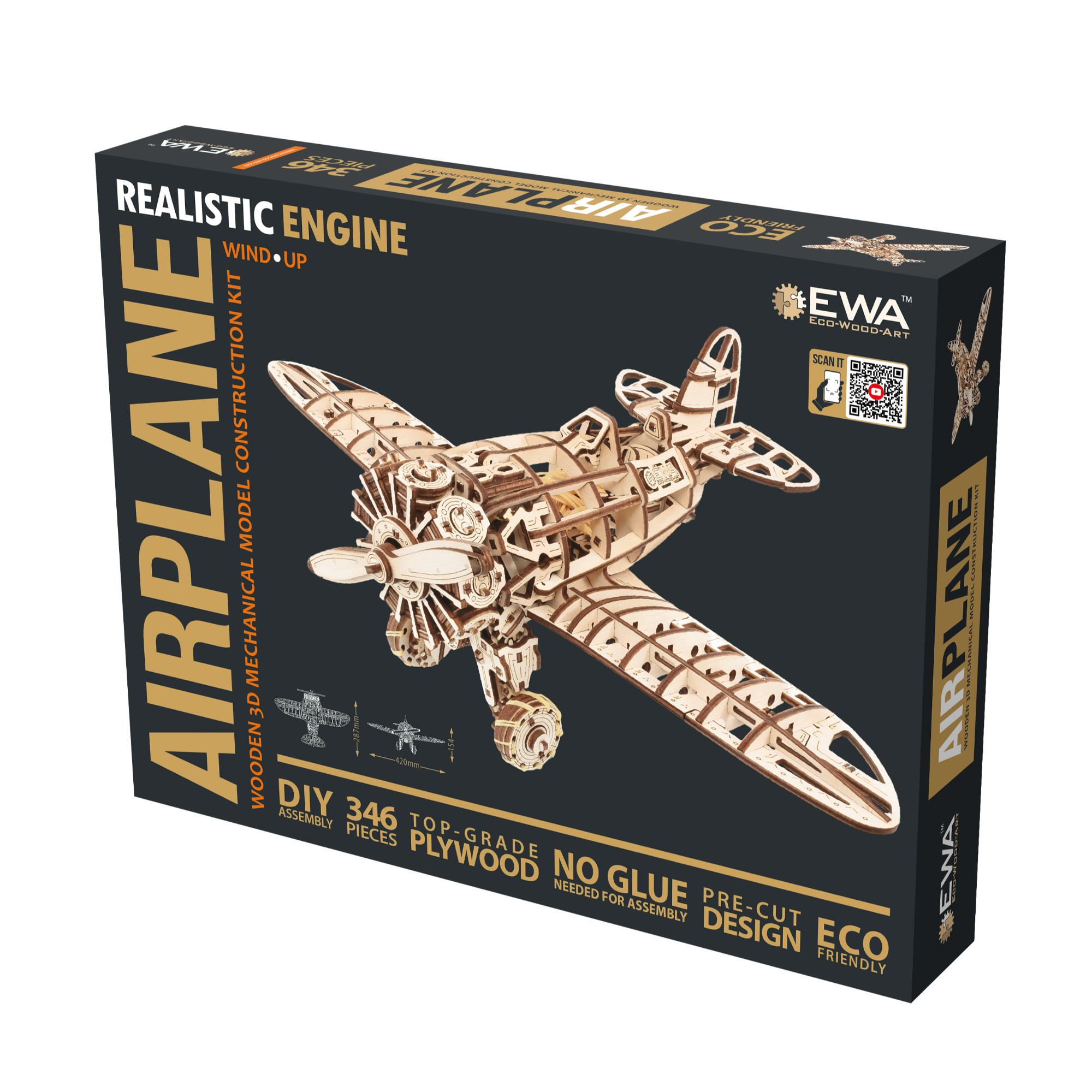 EWA160 Modello 3D in Legno - Aeroplano - immagine 1