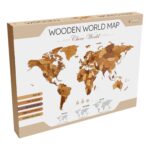 Puzzle da 114 Pezzi Sagomato in Legno - Mappa del Mondo: Choco World (S)