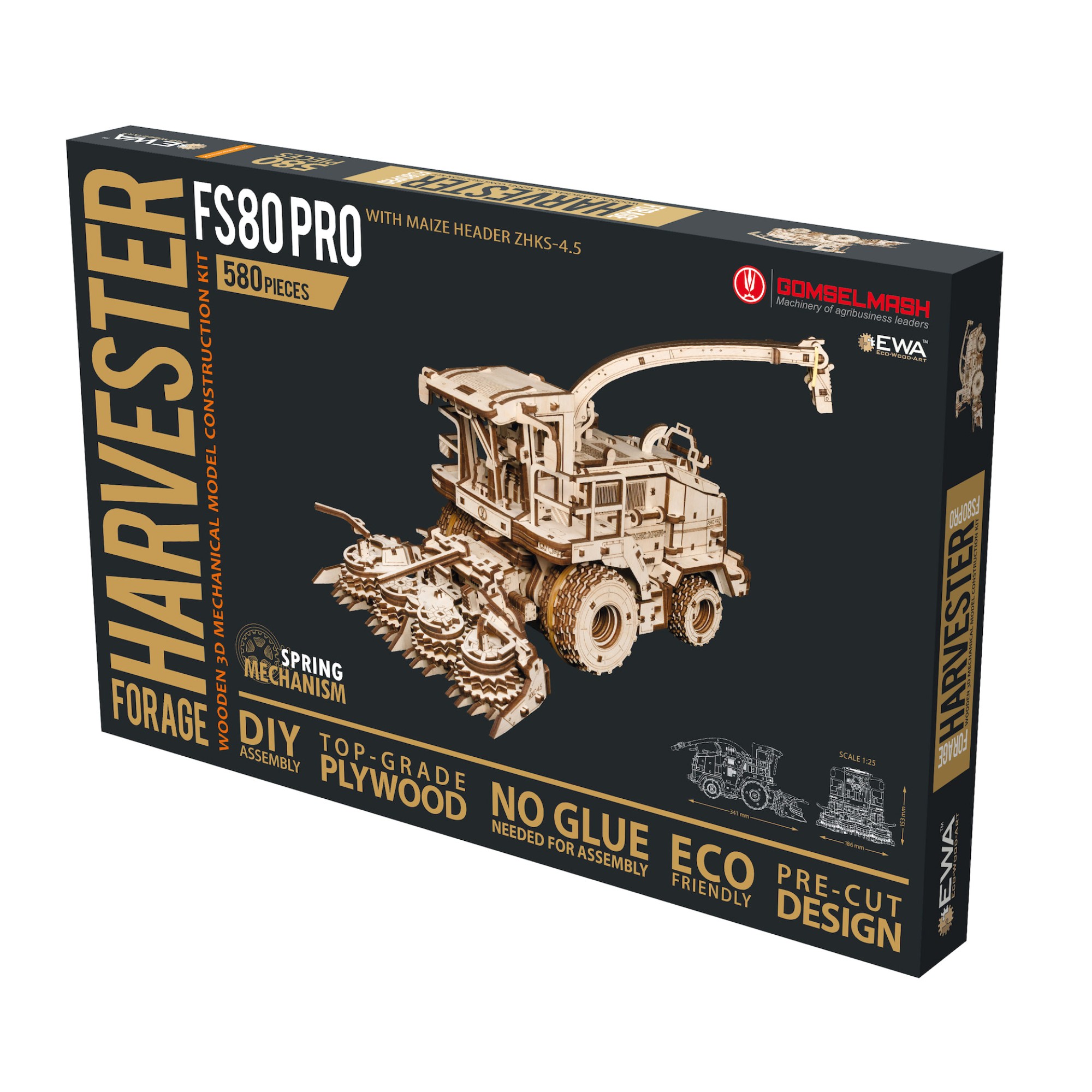 EWA382 Modello 3D in Legno - Mietitrebbia FS80 - immagine 1