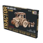 Modello 3D in Legno - Trattore Belarus-82.3 con Aratro