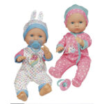 Bambola Bebe Bellissimo 30 cm Beve e Bagna con Biberon e Vasino