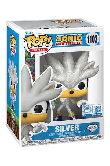 FK87227 -- 000 (34858) Sonic The Hedgehog POP! Games Vinyl Figure Silver The Hedgehog (FL) 9 cm - immagine 1