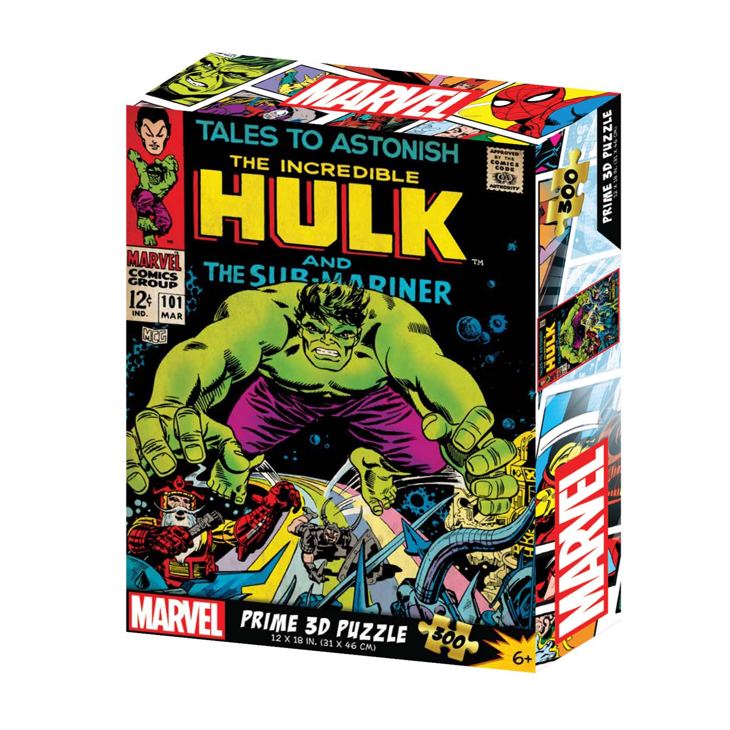 GRGPUA19000 Puzzle da 300 Pezzi Lenticolare - Marvel Comics: The Hulk - immagine 1