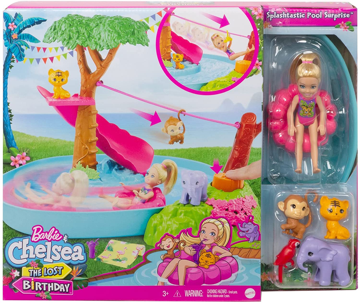 GTM85 Barbie & Chelsea The Lost Birthday Splashtastic Playset (D) - immagine 1