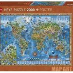 Puzzle da 2000 Pezzi - Amazing World, Map Art