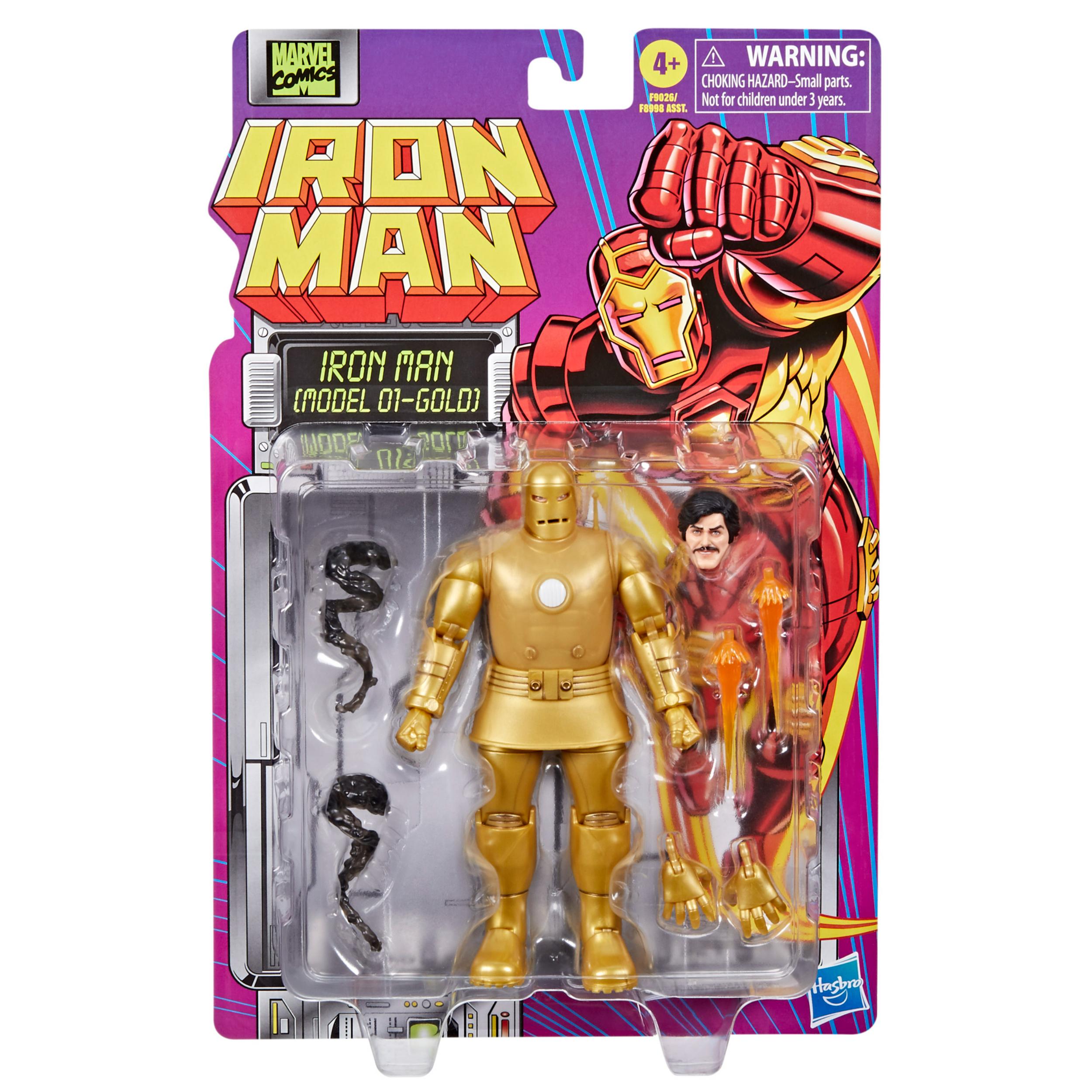 HSBF90265X0 Hasbro Marvel Legends Series, Iron Man (Model 01 - Gold) - immagine 1