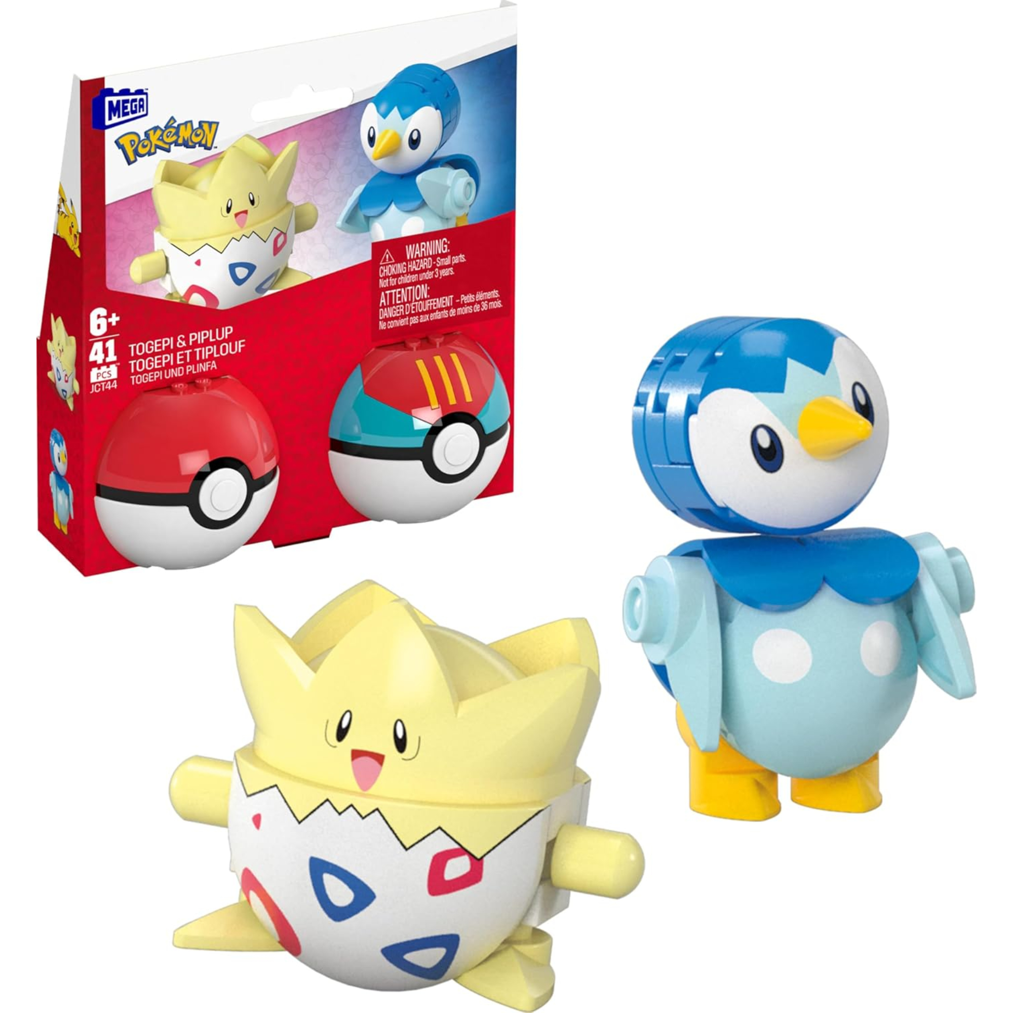 JCT44 MEGA - Pokémon: Pokeball 2-Pack Togepi & Piplup - immagine 1