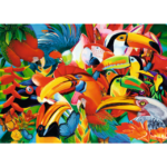Puzzle da 500 Pezzi - Colourful birds - immagine 3