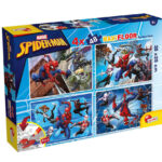 4 Puzzle da 48 Pezzi Maxi - Double Face: Spider-Man