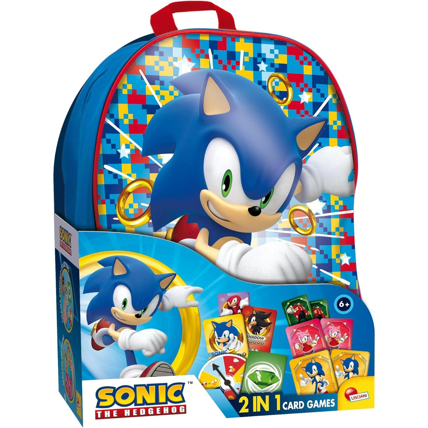 LSC104536 Sonic - 2 in 1 Card Games In A Backpack - immagine 1