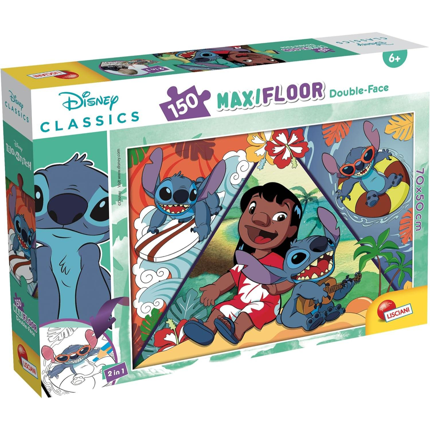 LSC105830 Puzzle da 150 Pezzi Gigante Double Face - Lilo e Stitch - immagine 1
