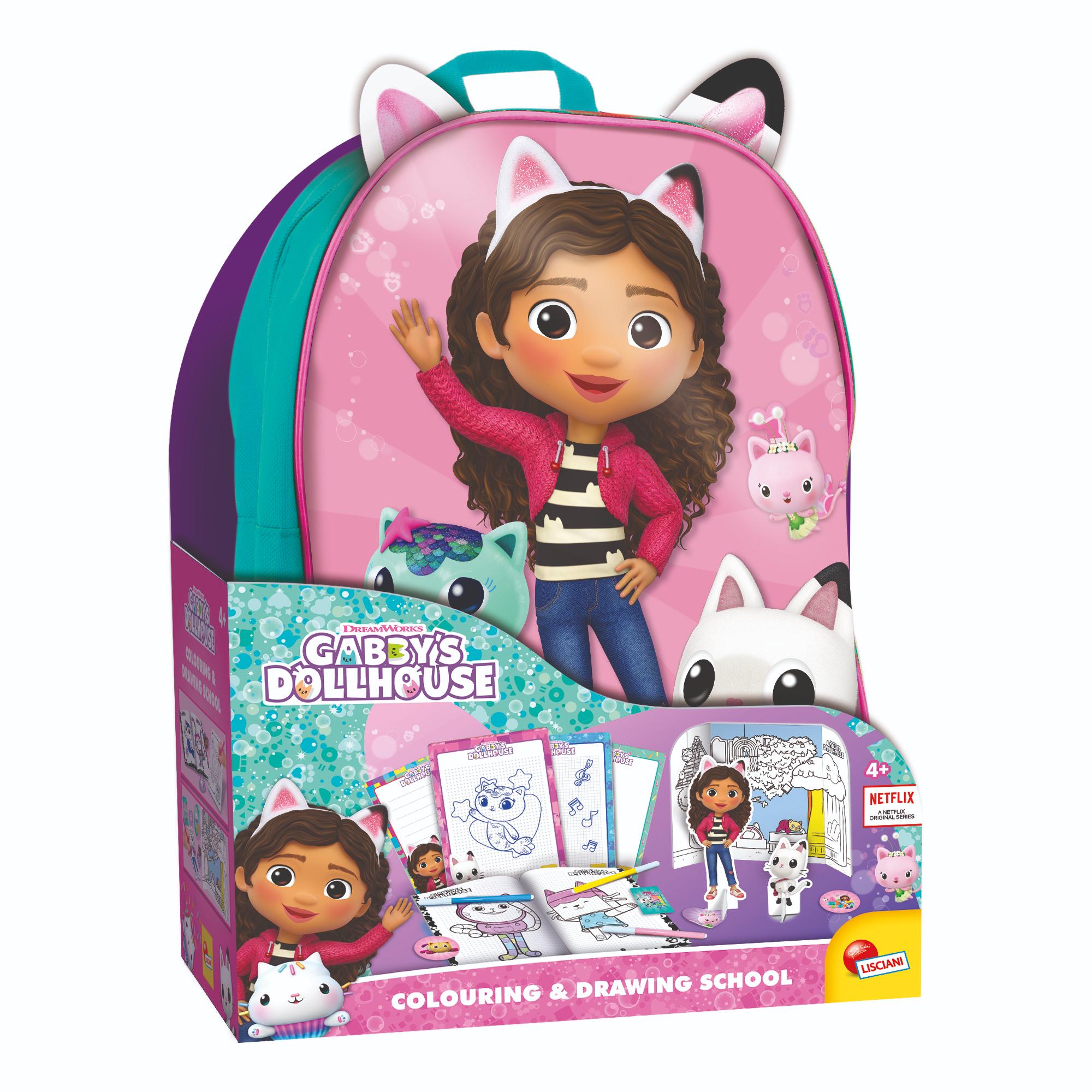 LSC106288 Gabby's Dollhouse - Zainetto Coloring and Drawing School - immagine 1