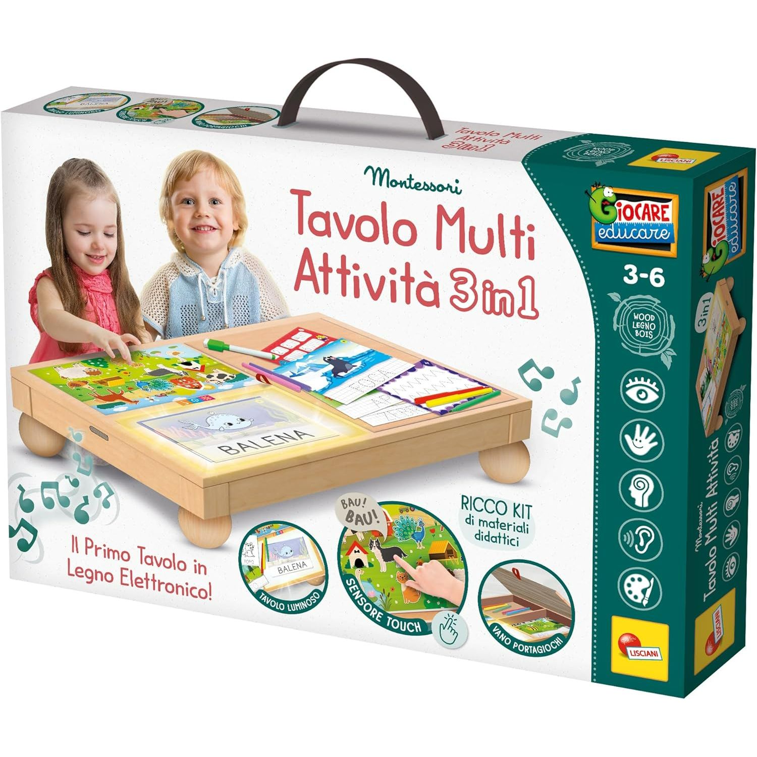 LSC107407 Montessori - Tavolo Multi Attività 3in1 il Legno - immagine 1