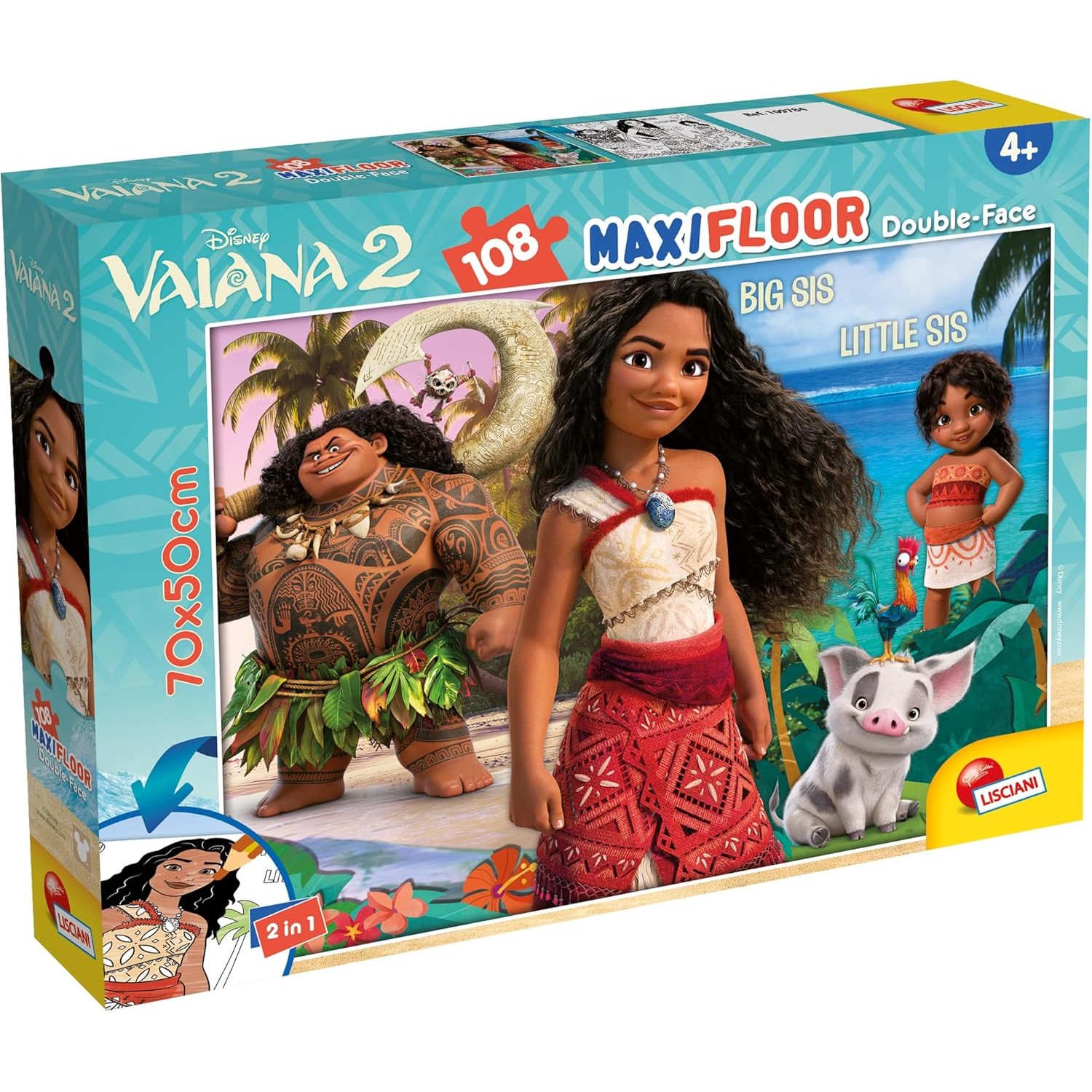 LSC109784 Puzzle da 108 Pezzi Gigante da Pavimento Double Face - Oceania 2 - immagine 1