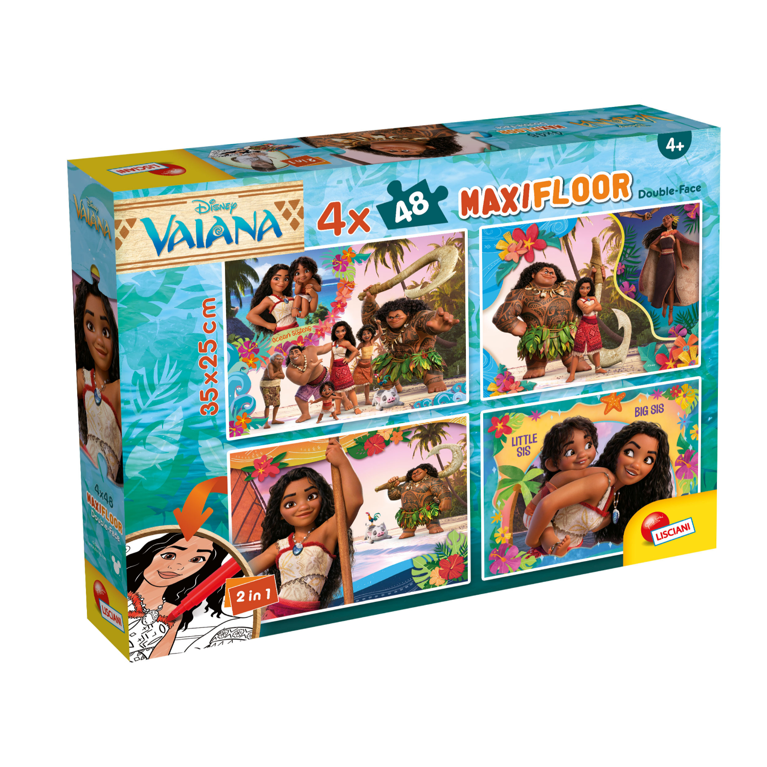 LSC116966 DISNEY PUZZLE DF MAXIFLOOR 4 X 48 OCEANIA 2 - immagine 1