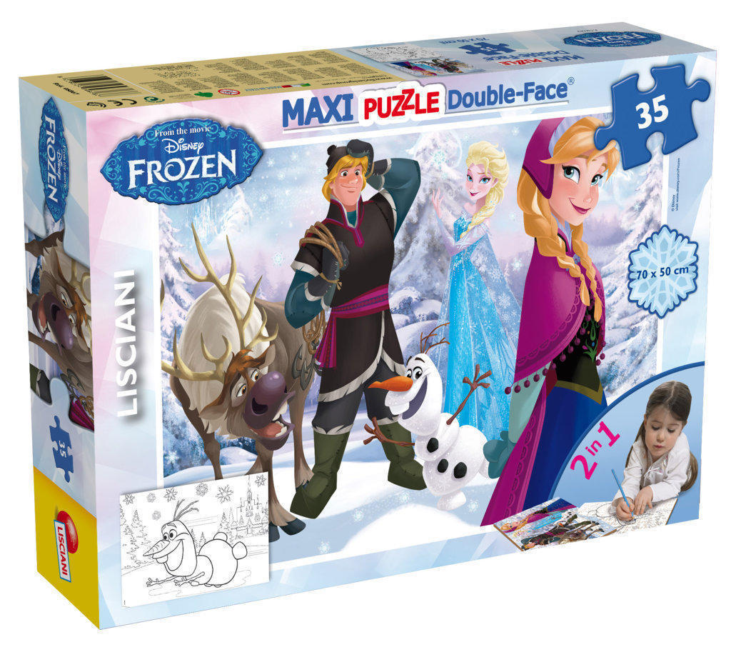 LSC46867 Puzzle da 35 Pezzi - Double Face: Frozen: Playing on the Ice - immagine 1